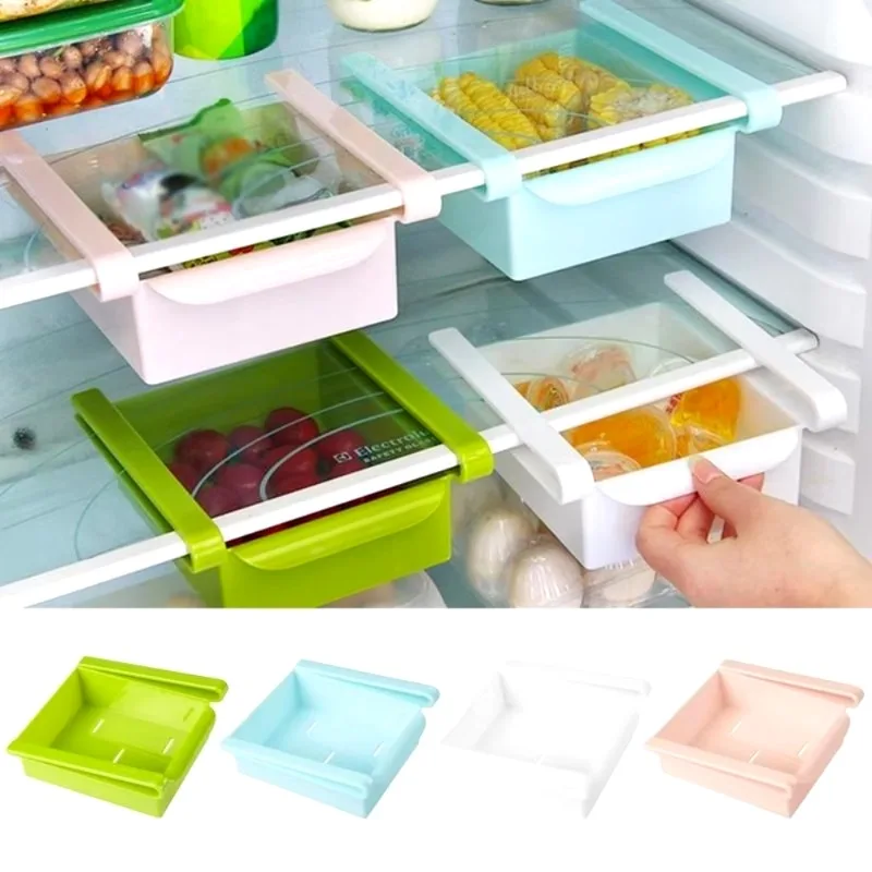 Food Storage With Dividers - Diapositiva cocina frigorífico congelador ahorro de