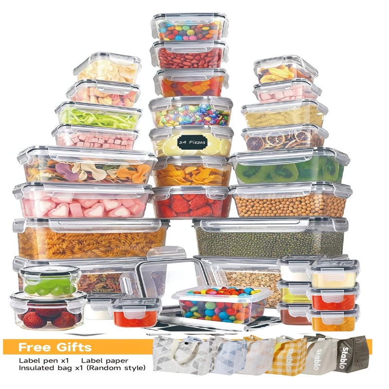 Food Storage Meals - Juego de 48 Recipientes para Almacenamiento