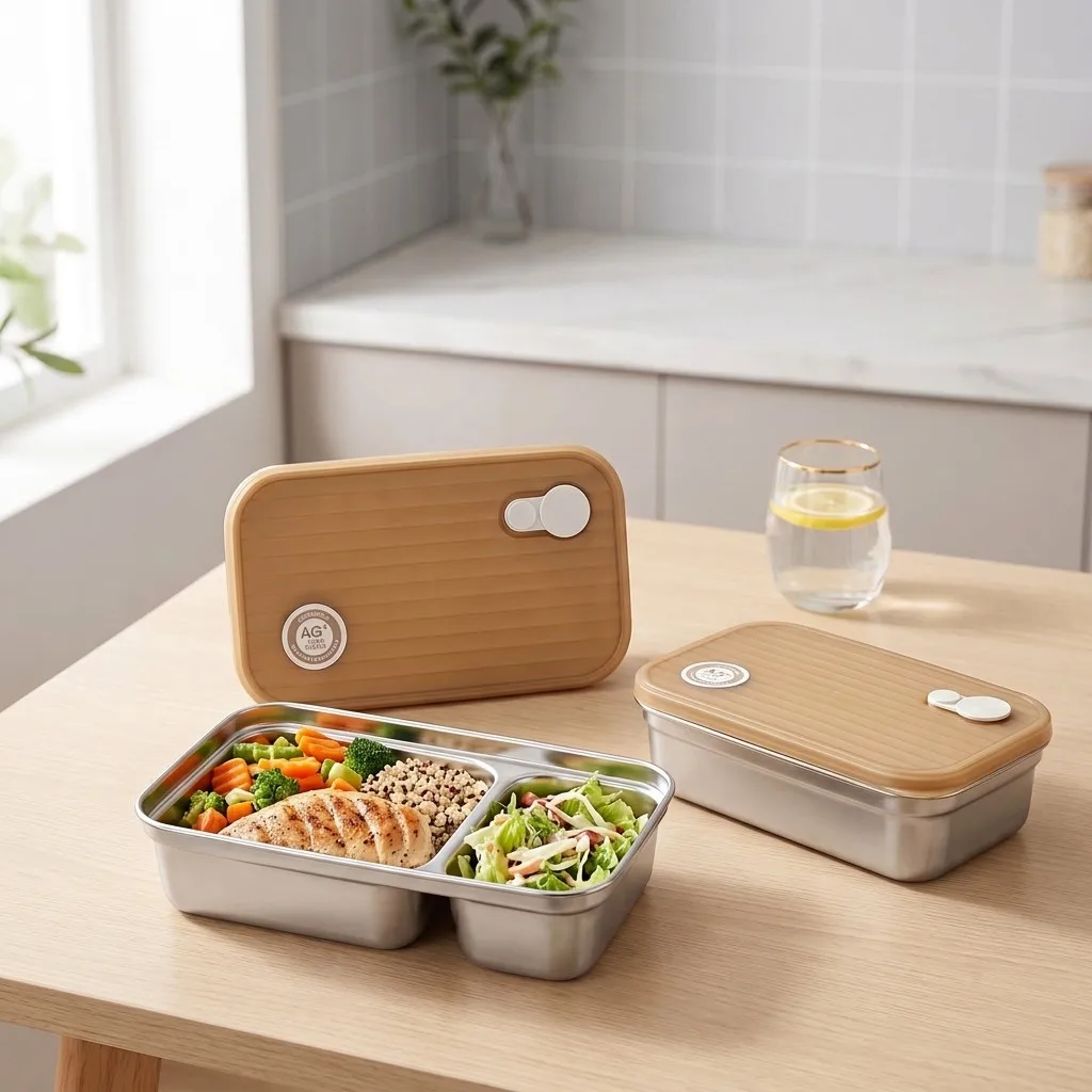 Food Storage With Dividers - Fiambrera de acero inoxidable 304 con
