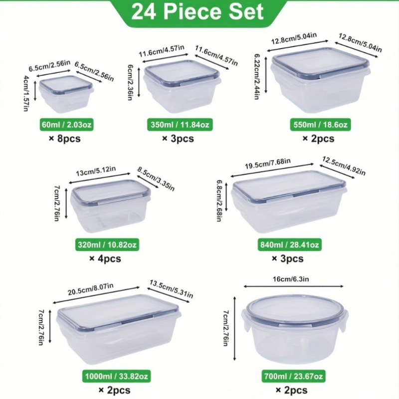 Juego de 48 Recipientes para A - Food Storage Meals reseña y precio